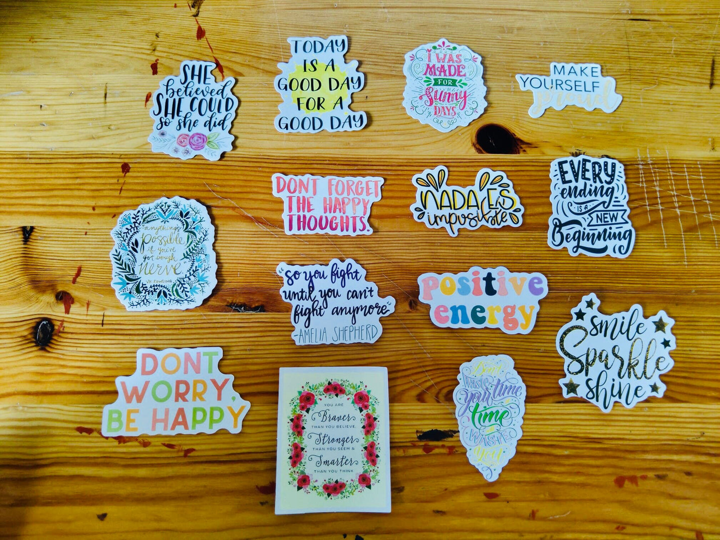 50 pcs Motivational phrase stickers, manifest stickers, Positive affirmation stickers , luggage stickers, journal stickers, sticker pack