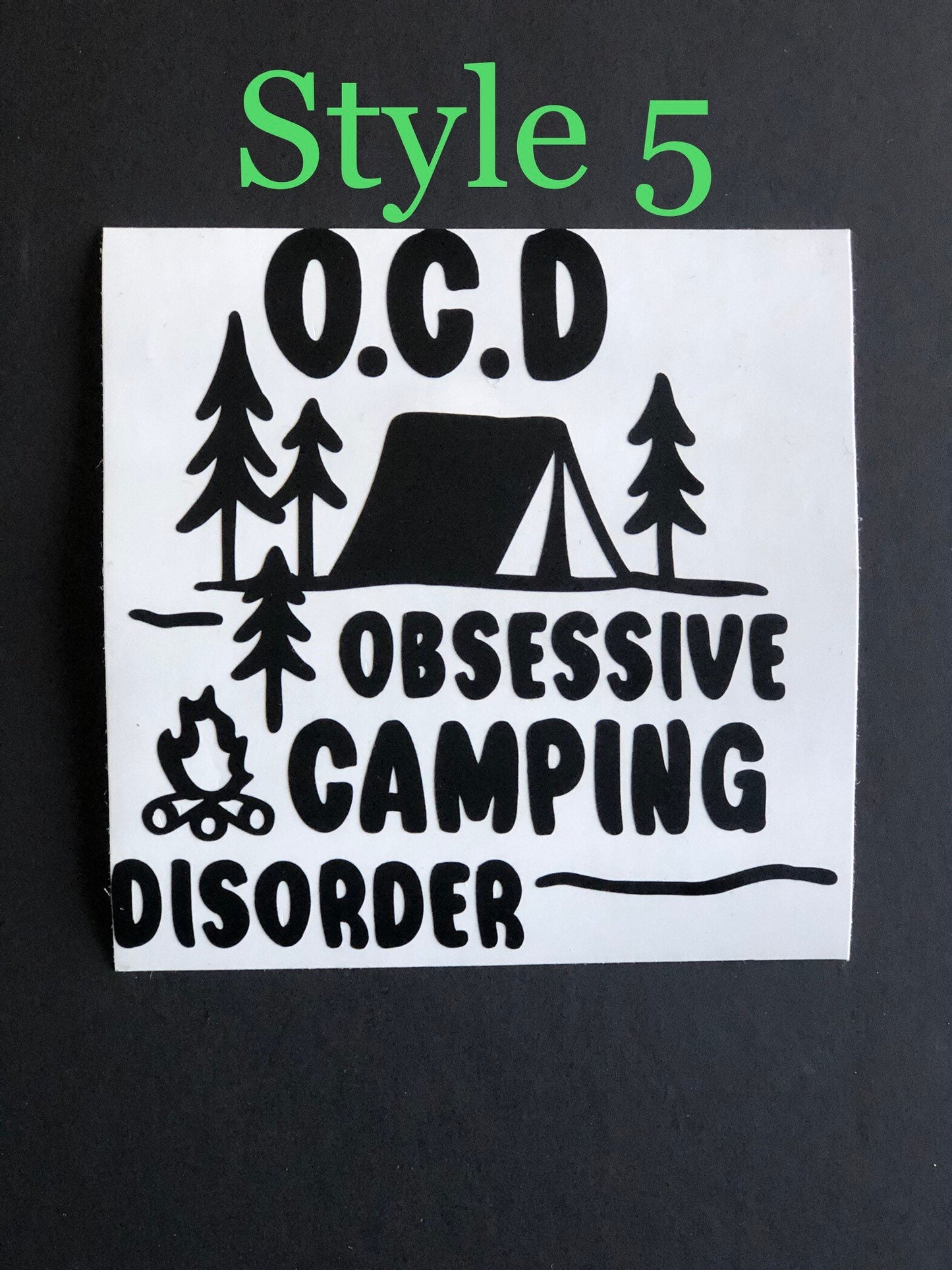 Camping permanent vinyl decals for car, laptop, Water bottle, luggage, camping stickers, sticker set, waterproof sticker, vinyl stickers