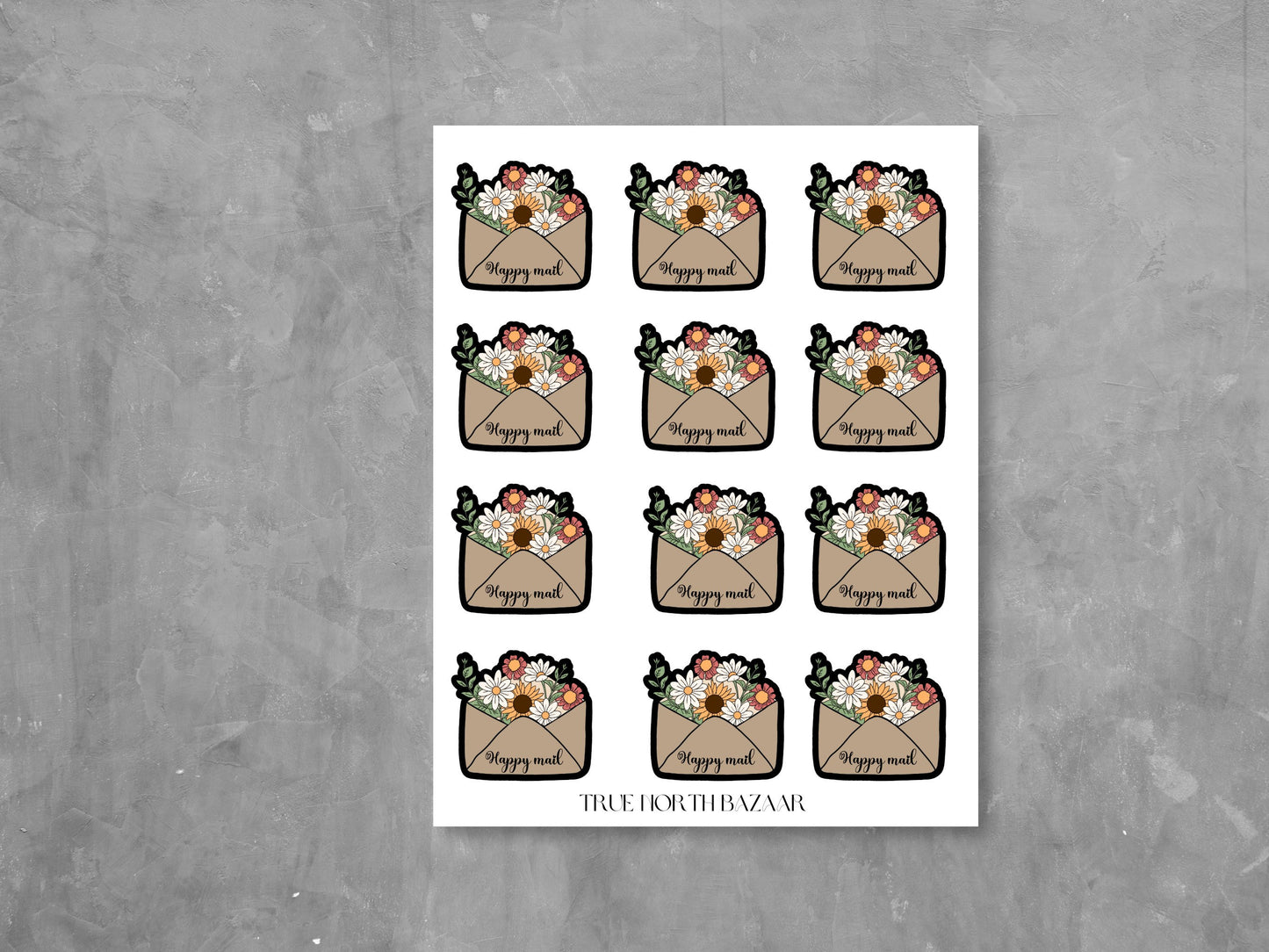 Mailing stickers for small businesses or personal use, envelope sticker, weatherproof sticker, Happy mail stickers