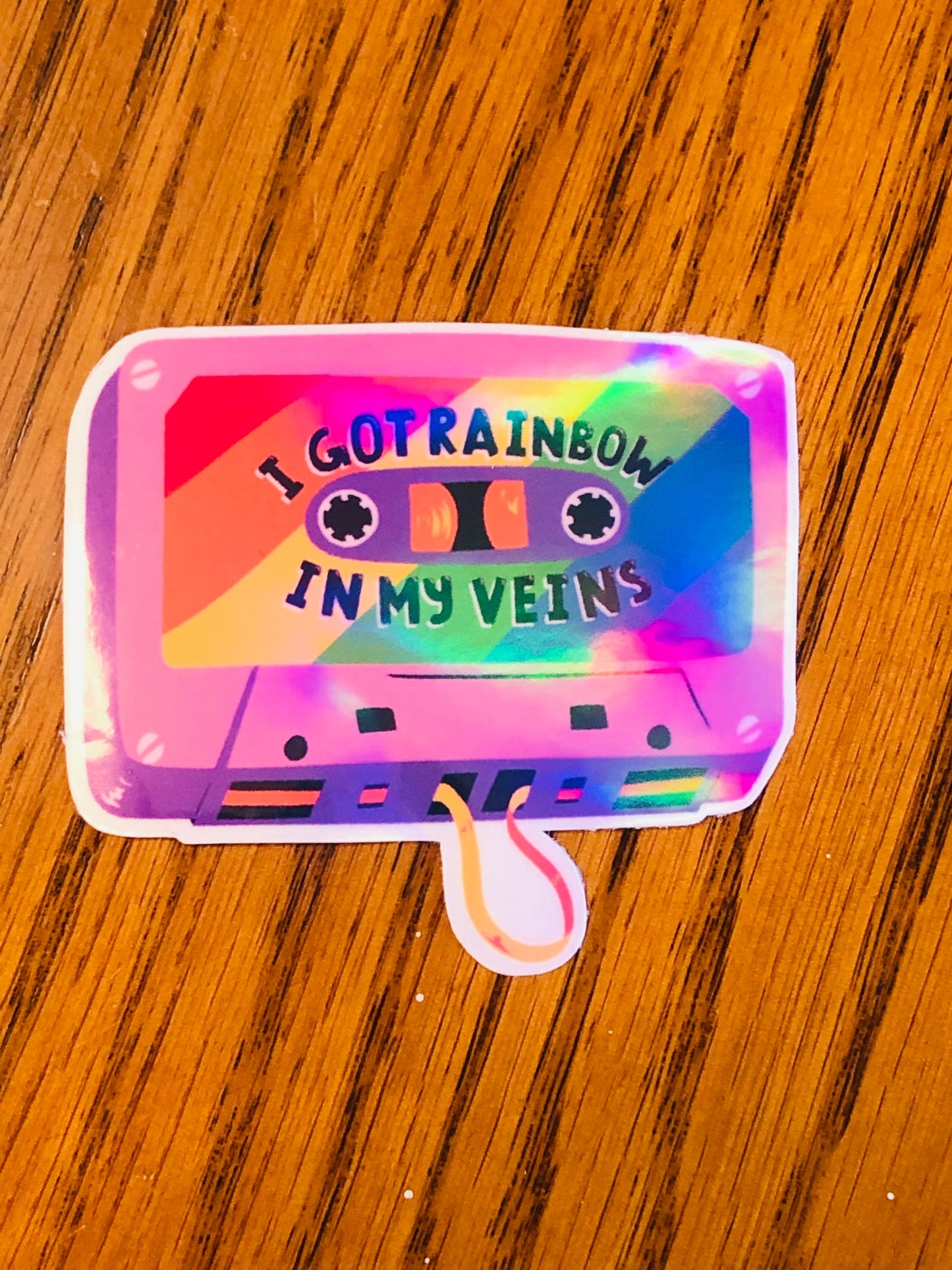 Rainbow Pride Holographic Sticker: LGBTQ+ Diecut Vinyl Decal