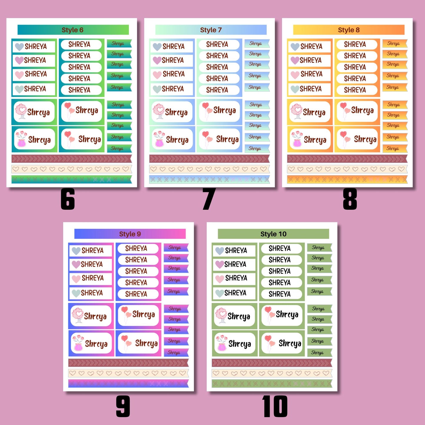 Custom Waterproof Name Stickers: Personalized School & Daycare Labels