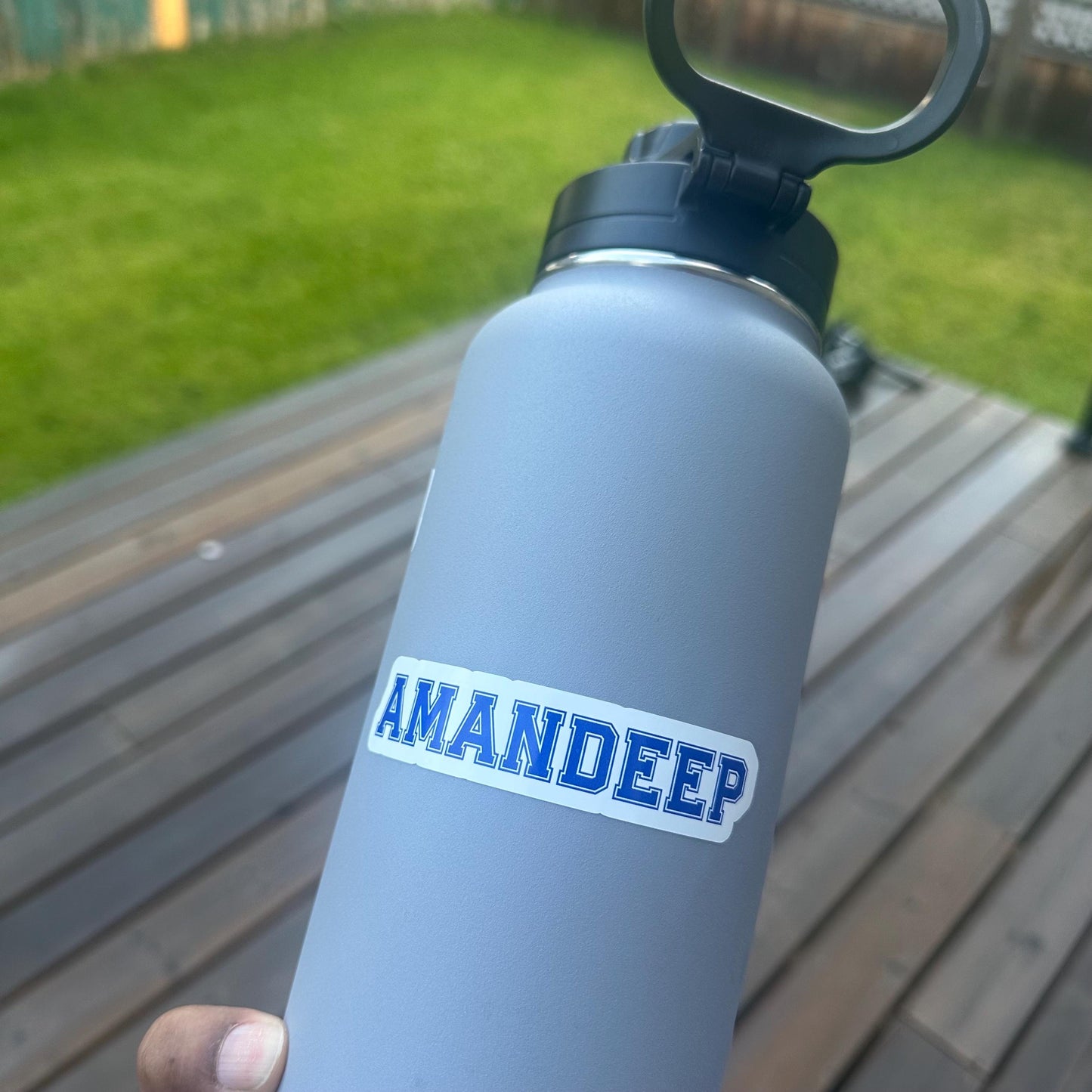 Custom Hockey Name Sticker: Waterproof Vinyl Diecut Decal