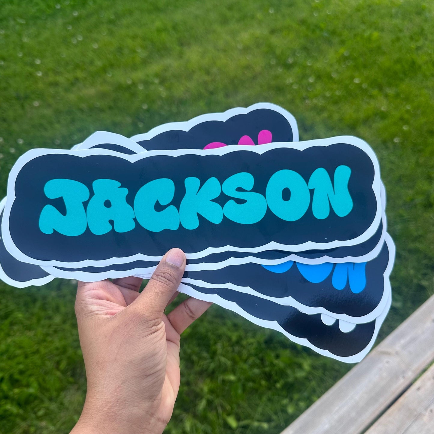 Personalized Waterproof Name Decals: Graffiti Style Stickers