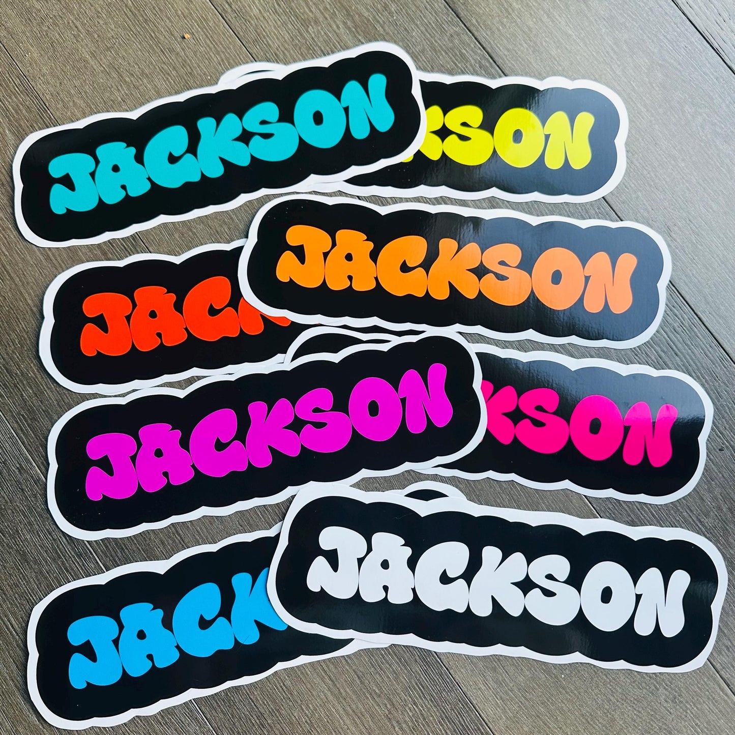 Custom Jumbo Name Sticker: Waterproof Vinyl Decal for Skateboard, Laptop