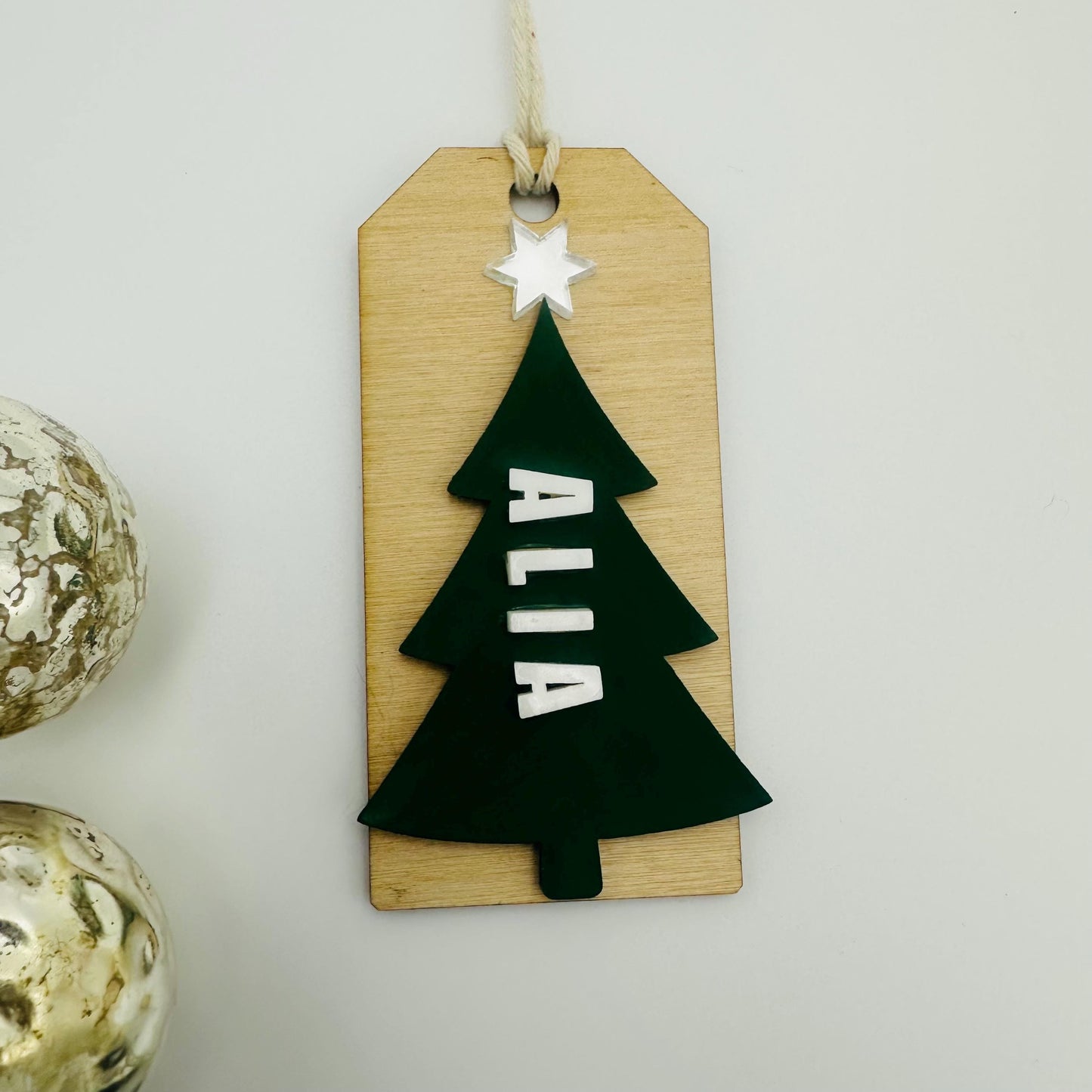 Christmas Stocking wood tags, Custom engraved wood tags, Christmas gift, Personalized name tags