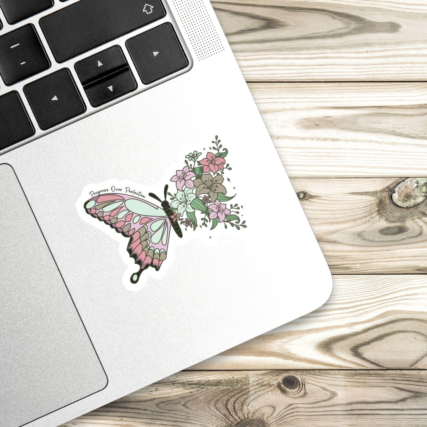 Progress Over Perfection Sticker: Waterproof Vinyl Laptop Decal