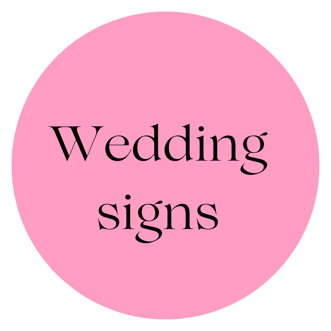 Wedding signs