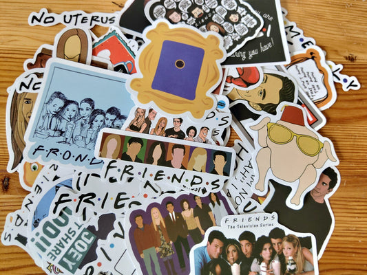 50 pcs FRIENDS stickers, die cut stickers, sticker pack, sticker for hydroflask, luggage sticker, mobile sticker, laptop sticker, stickers