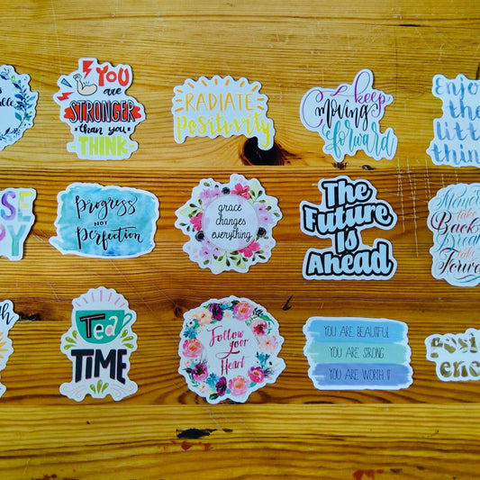 50 pcs Motivational phrase stickers, manifest stickers, Positive affirmation stickers , luggage stickers, journal stickers, sticker pack