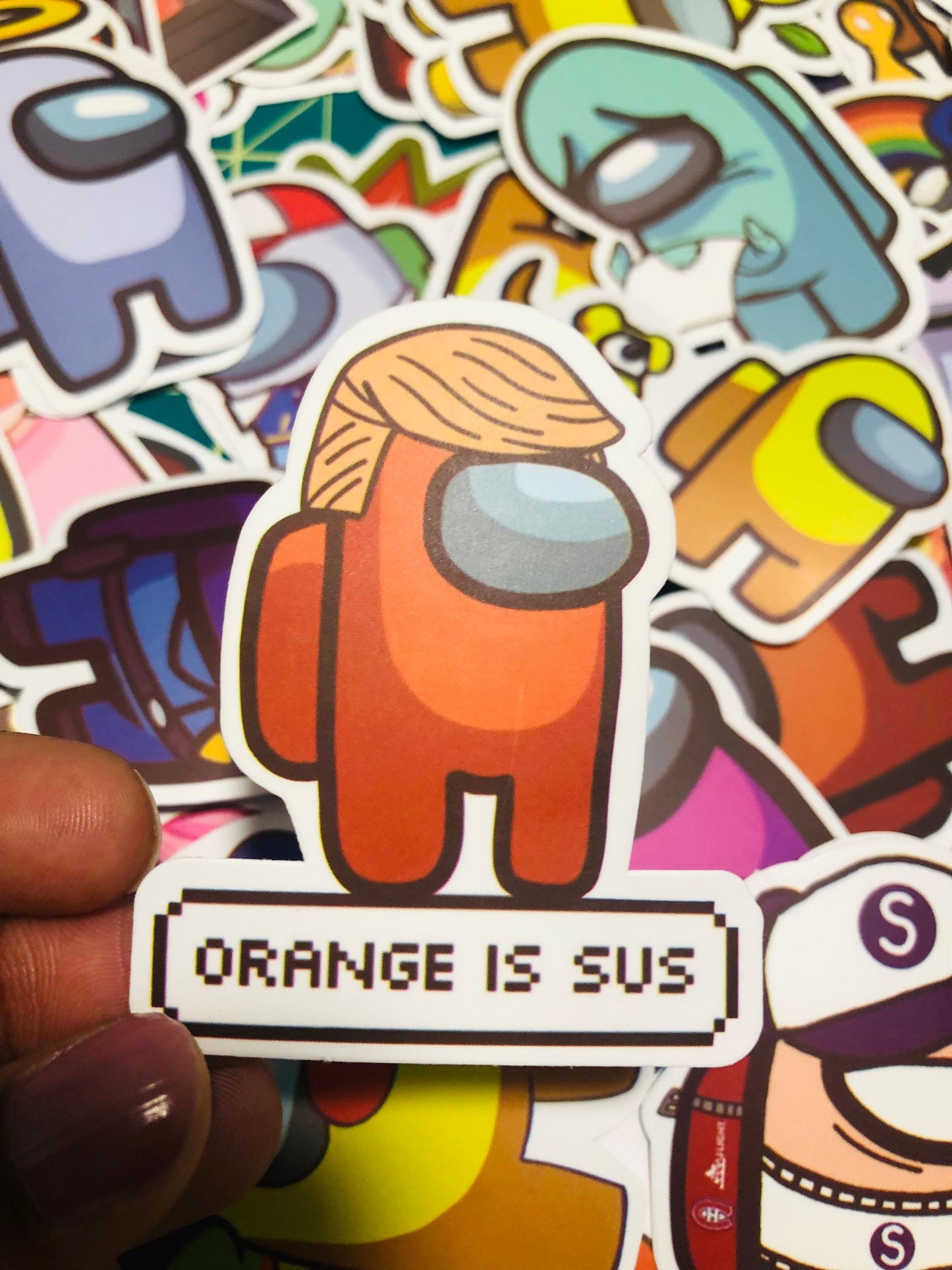 100 pcs Among us stickers, sticker pack, sticker sheet, hydroflask sticker, laptop sticker, among us gifts, mobile sticker, luggage sticker