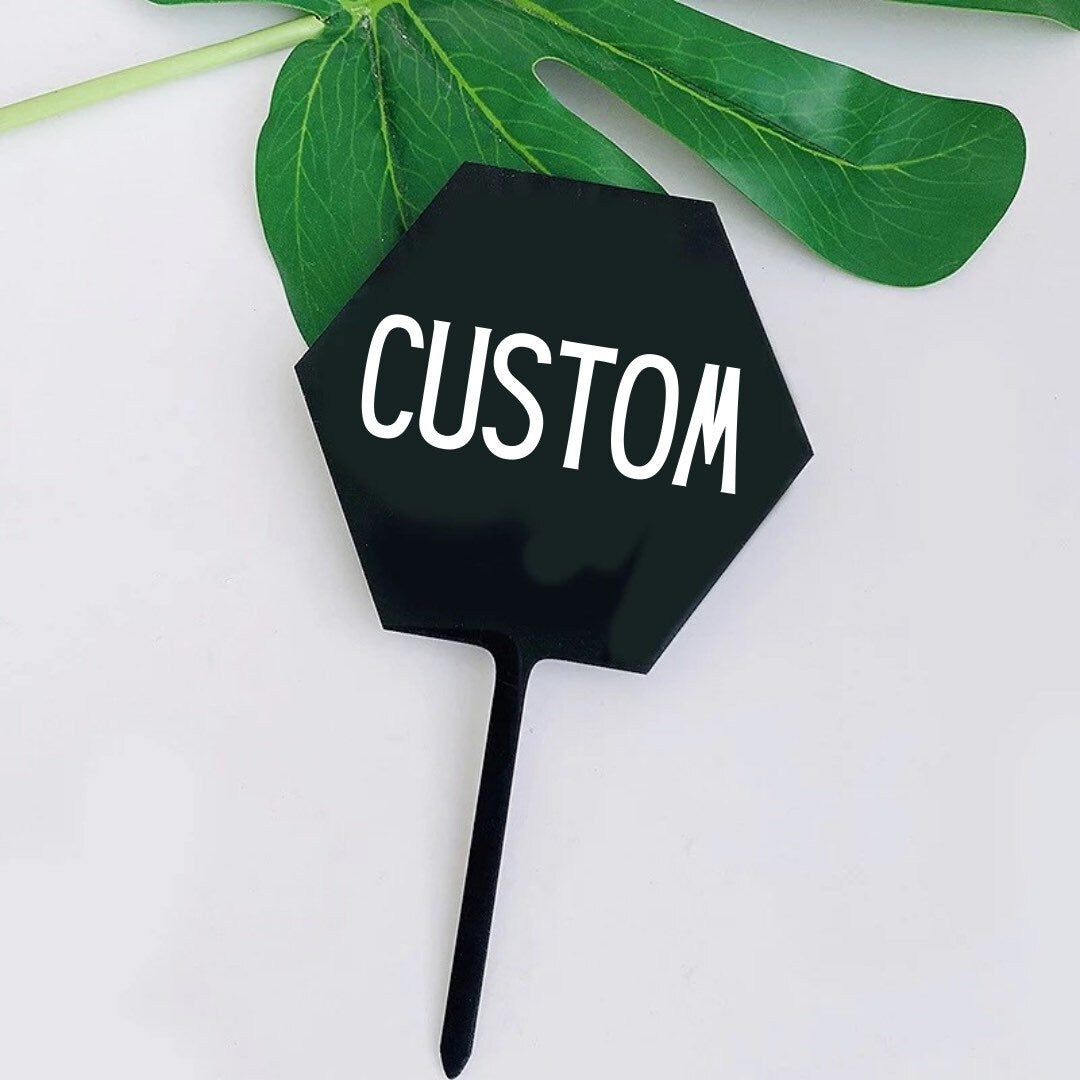 Black cake topper with coloured vinyl lettering, personalized cake topper, custom cake topper, birthday cake topper, mothers day cake topper