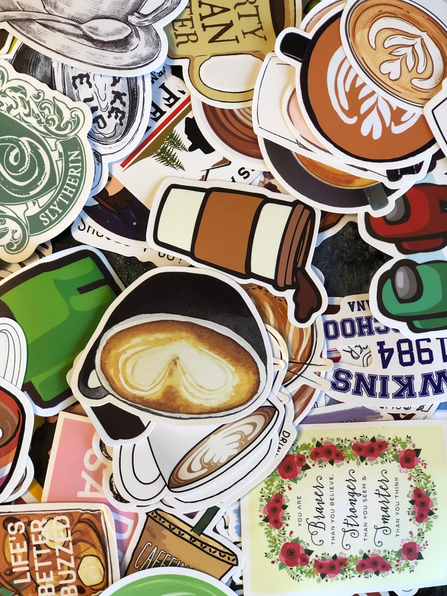 Waterproof Sticker Set: Movie, TV, Christian, Beverage Decals