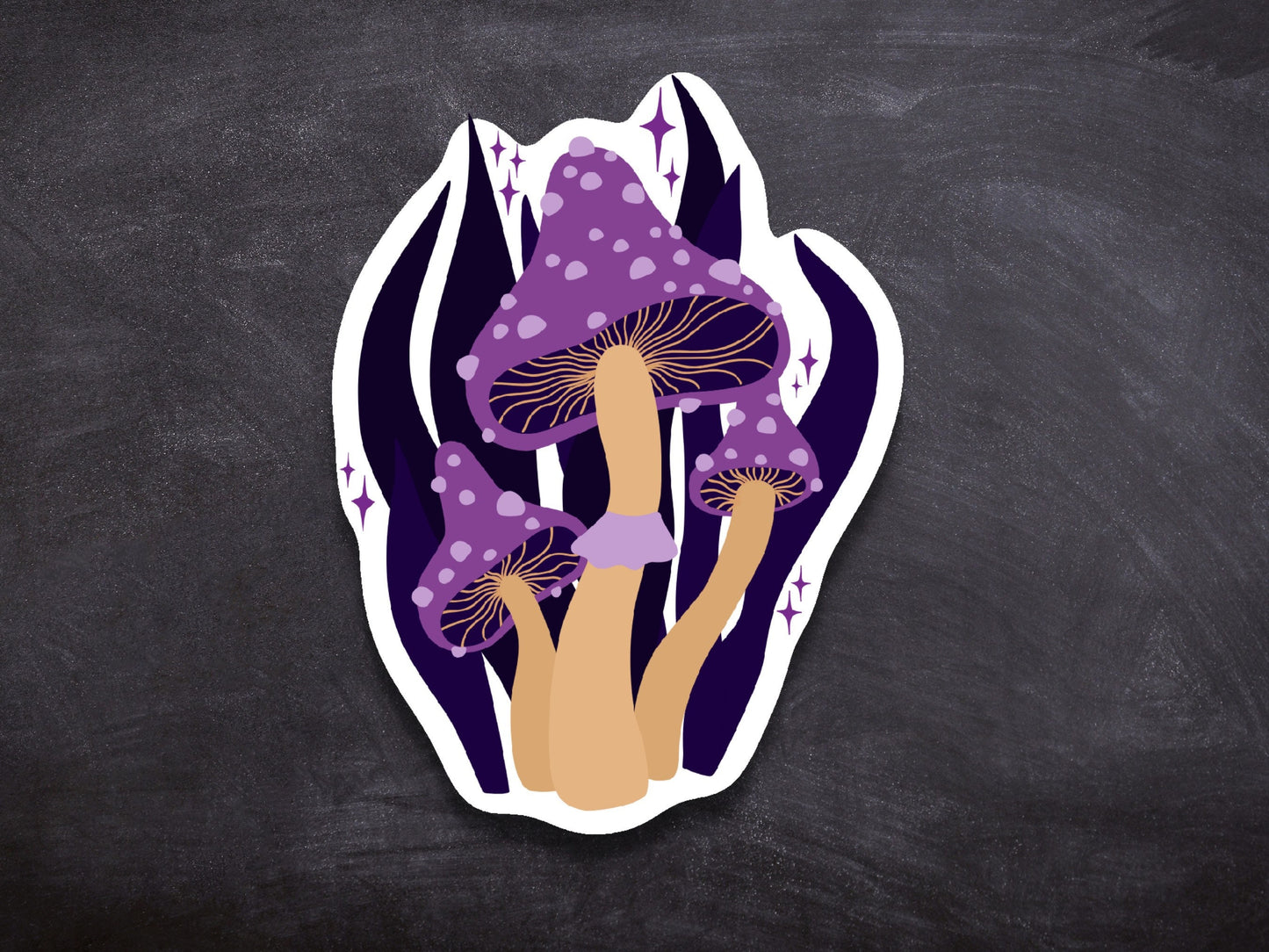 Magical mushroom sticker, wizard waterproof sticker, sticker for luggage, mobile, laptop, hydroflask and more