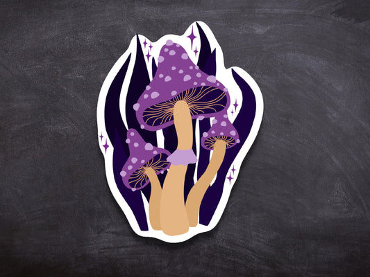 Magical mushroom sticker, wizard waterproof sticker, sticker for luggage, mobile, laptop, hydroflask and more