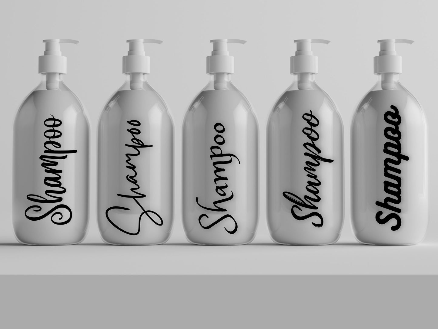 Set of 3 shampoo, conditioner, bodywash decals, Bathroom organization, bathroom bottle decal, soap bottle decals, vinyl labels, custom decal