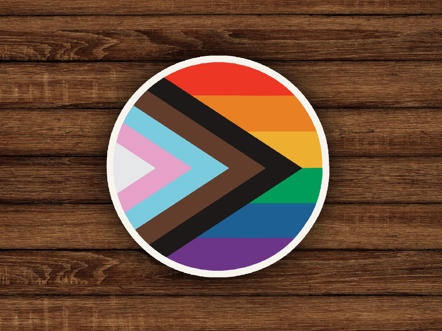 Progress Pride Flag Sticker: Weatherproof LGBTQ+ Decal