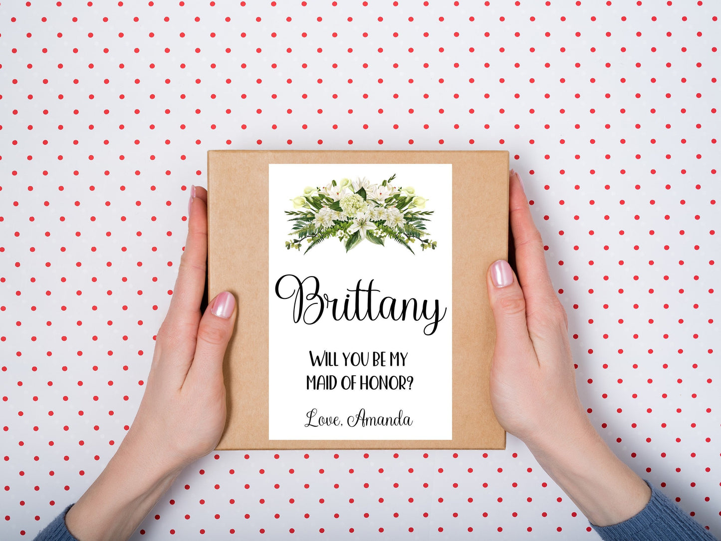 Custom wine, champagne stickers for bridesmaid proposal, bridesmaid gift, Gift box label, custom candle label, wedding gift