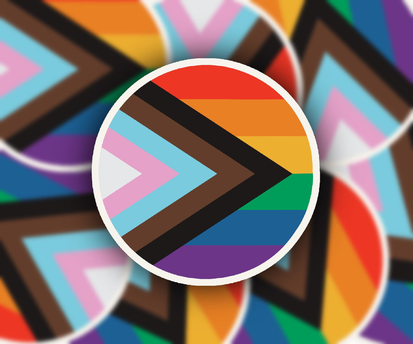 Progress Pride Flag Sticker: Weatherproof LGBTQ+ Decal