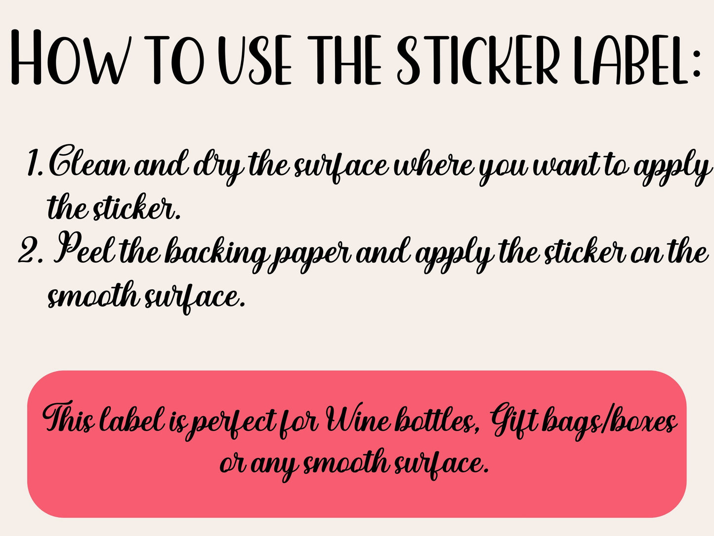 Personalized fifty-50th birthday wine bottle label, birthday gift for sister, gift box label sticker, birthday gift for her