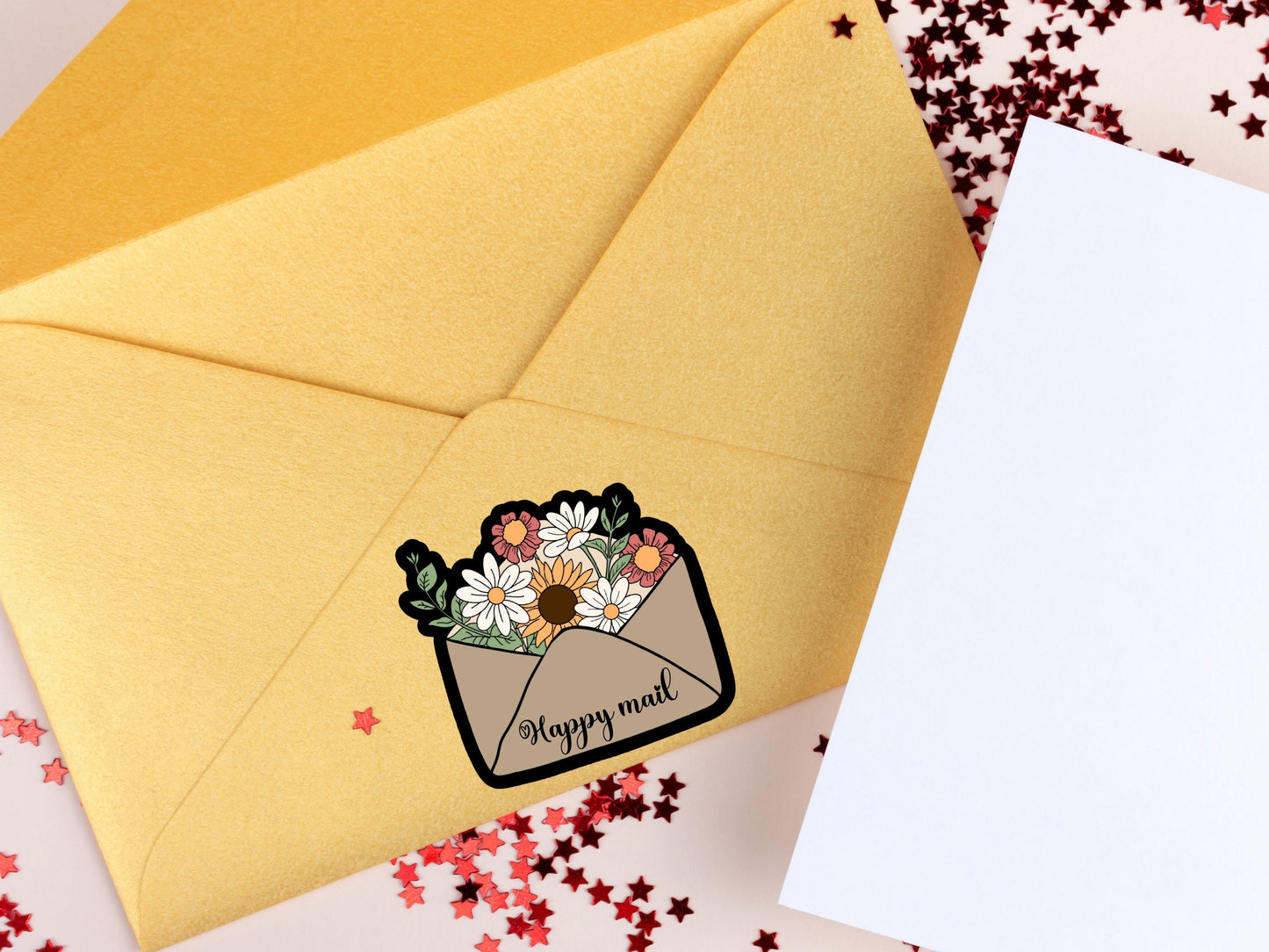 Mailing stickers for small businesses or personal use, envelope sticker, weatherproof sticker, Happy mail stickers