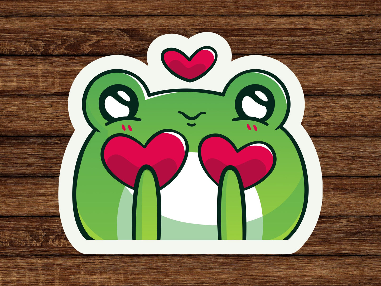 Set of 6 Frog stickers, gift for kids, sticker set, glossy stickers, laptop sticker, hydroflask sticker, journal stickers, froggie sticker