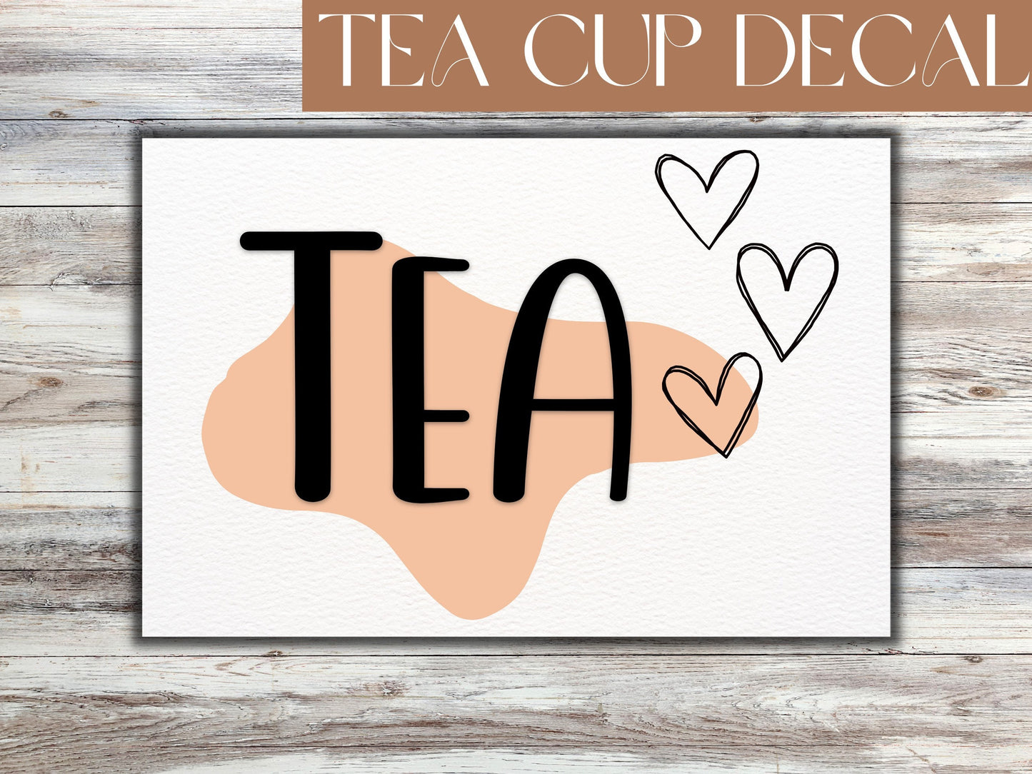Tea cup vinyl decal,beer can glass cup decal, travel mug decal, best friend gift, dishwasher safe vinyl decal