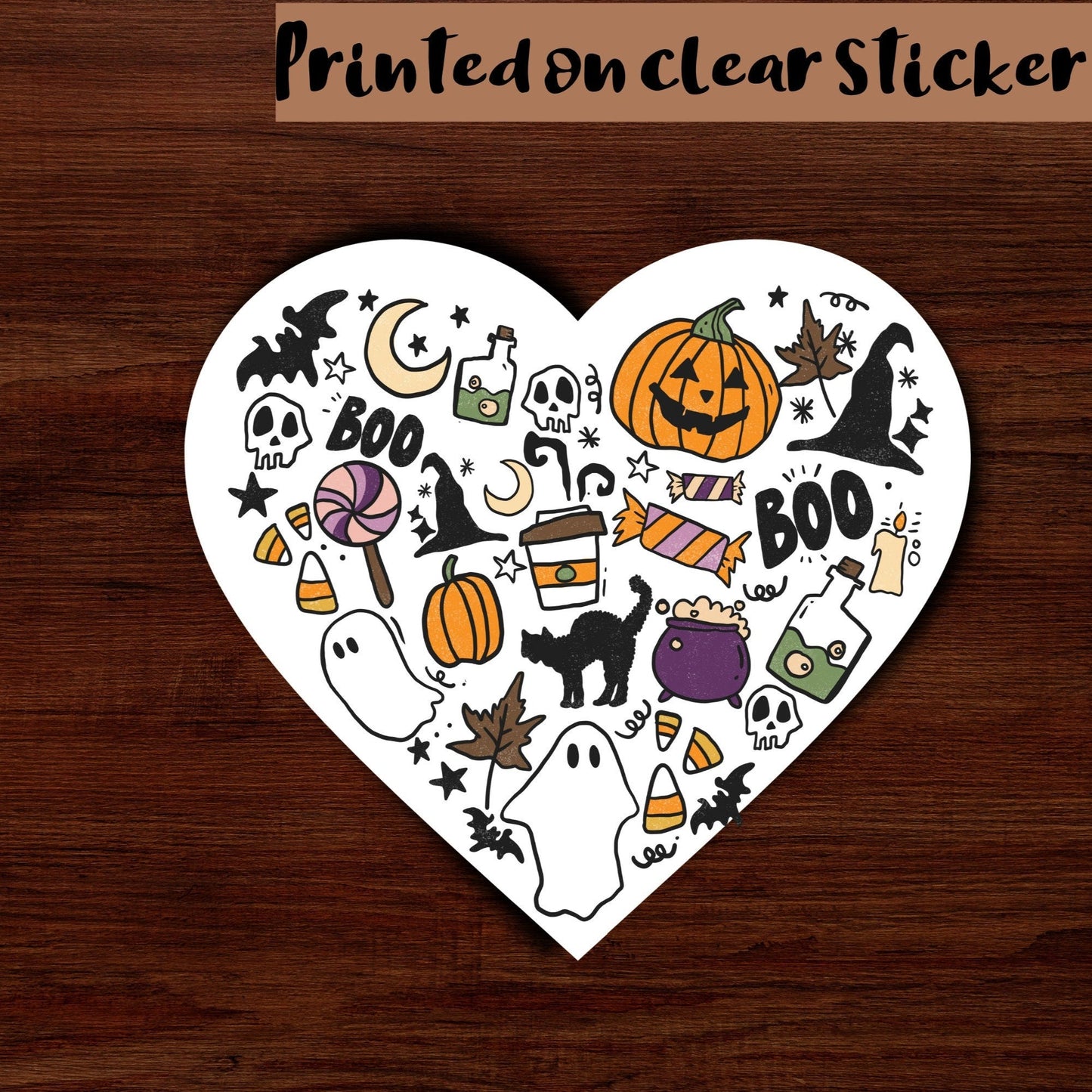 Halloween sticker, witchy sticker, fall sticker, spooky sticker, sticker for laptop, ghost sticker, gift for friend, Halloween gift