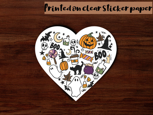Halloween sticker, witchy sticker, fall sticker, spooky sticker, sticker for laptop, ghost sticker, gift for friend, Halloween gift