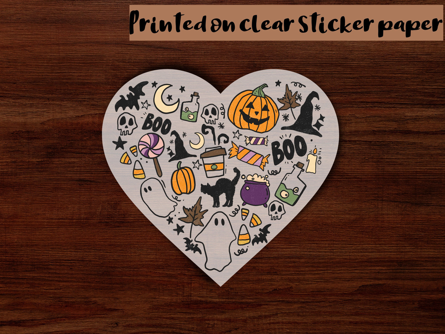 Halloween sticker, witchy sticker, fall sticker, spooky sticker, sticker for laptop, ghost sticker, gift for friend, Halloween gift