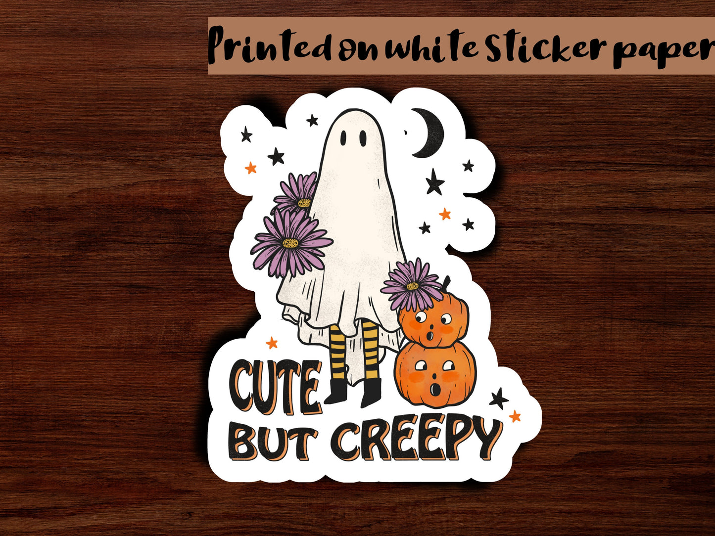 Bumper sticker, halloween basket gift, halloween hamper stuffer, gift for coffee lover, gift for best friend, journal vinyl sticker