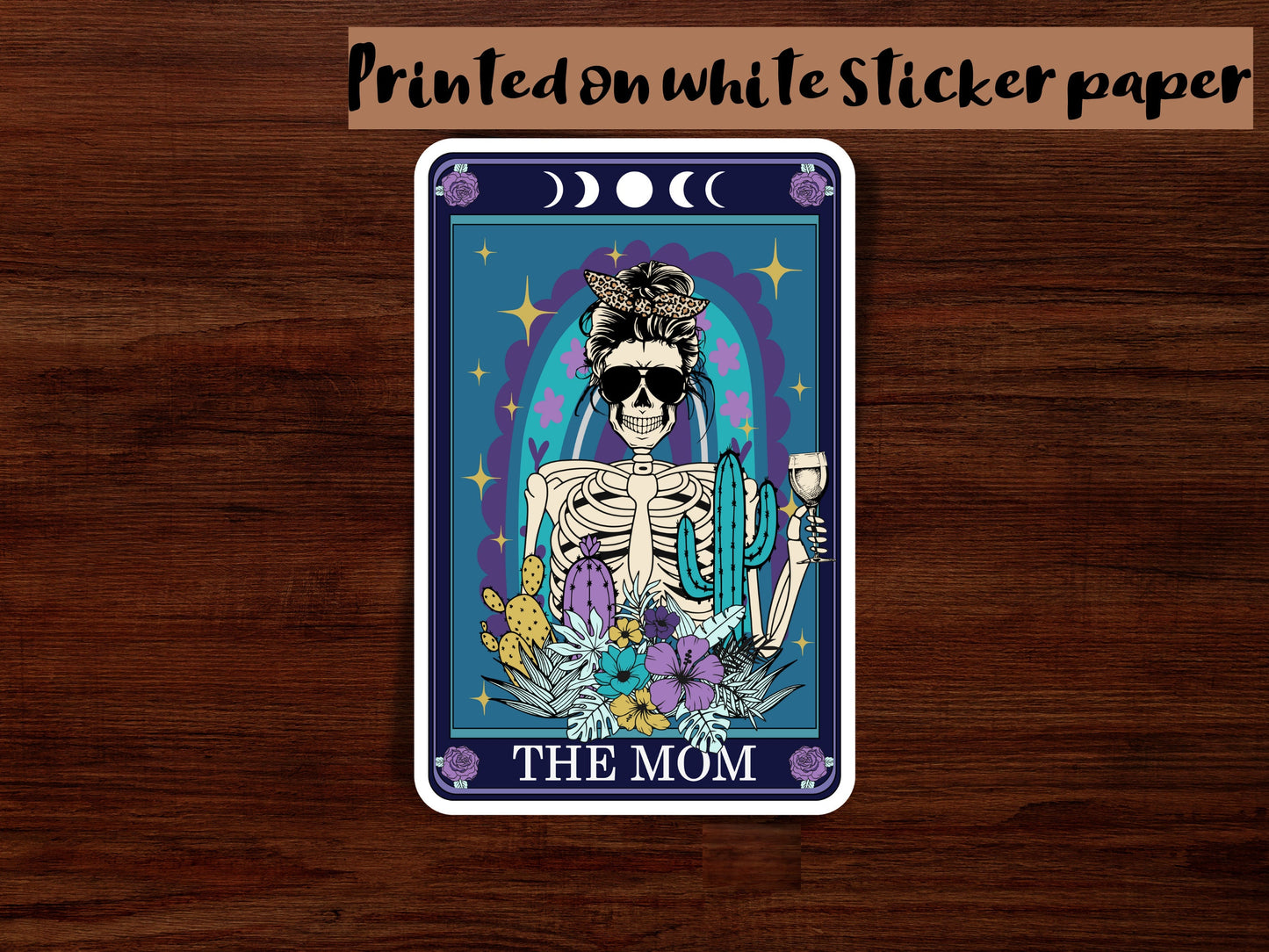 The Mom sticker, tarot card sticker, gift for mom, halloween gift, halloween basket stuffer, laptop sticker, bumper sticker, quirky sticker