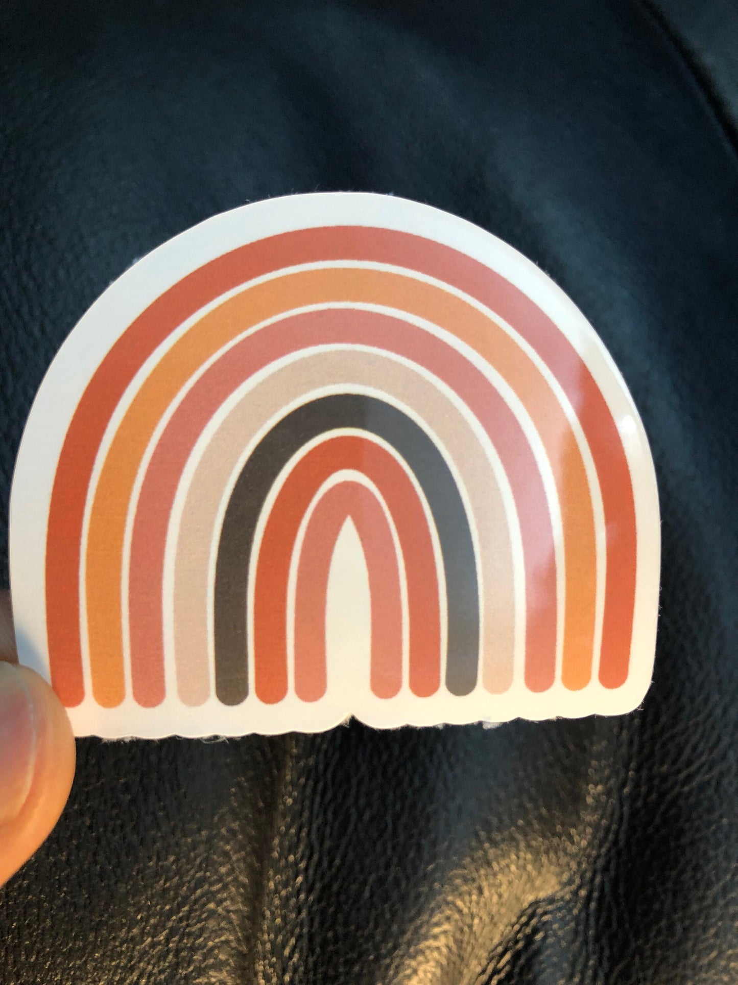 Boho rainbow sticker, diecut sticker, minimalist rainbow sticker, laptop sticker, glossy sticker