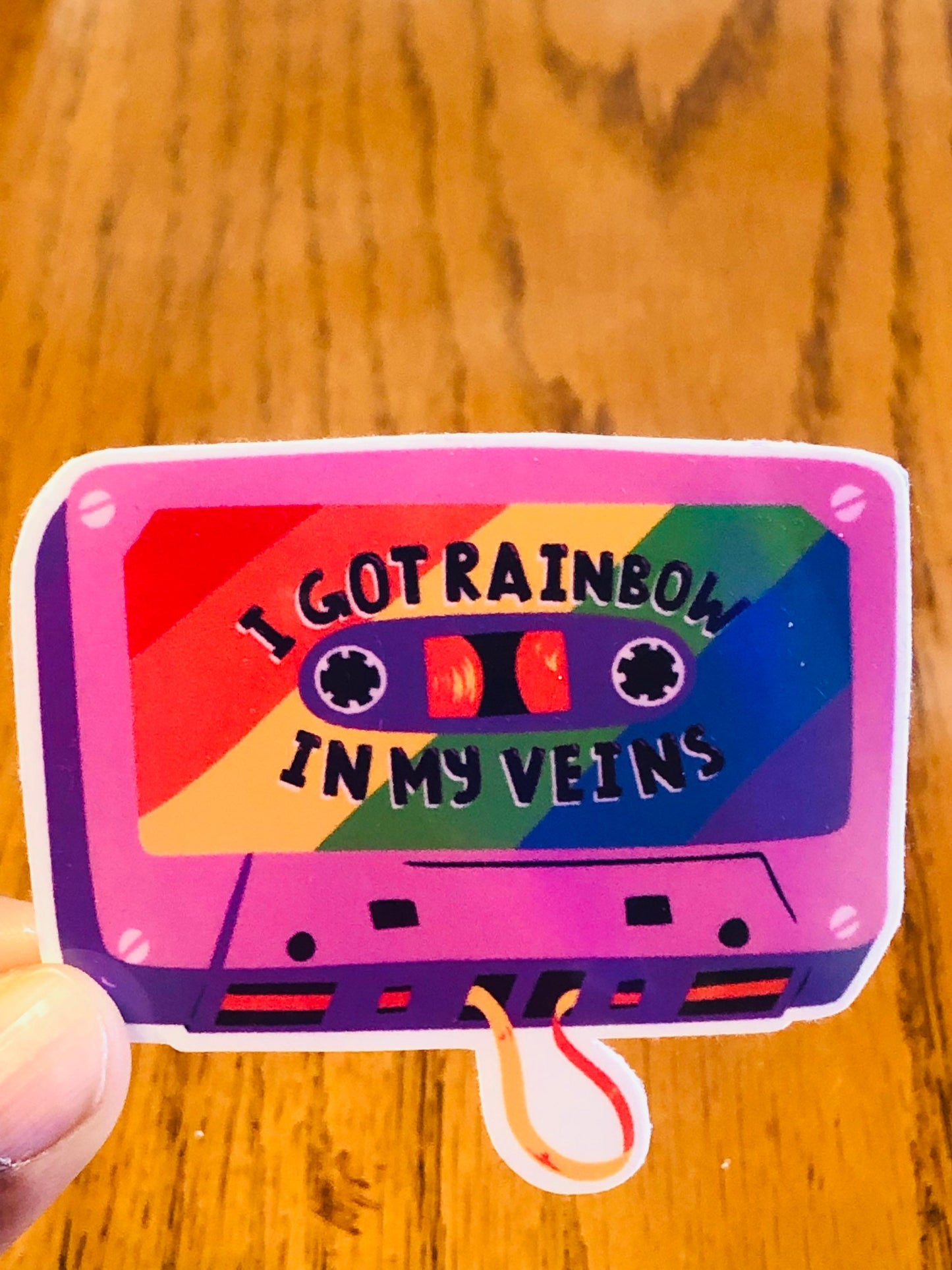 Rainbow Pride Holographic Sticker: LGBTQ+ Diecut Vinyl Decal