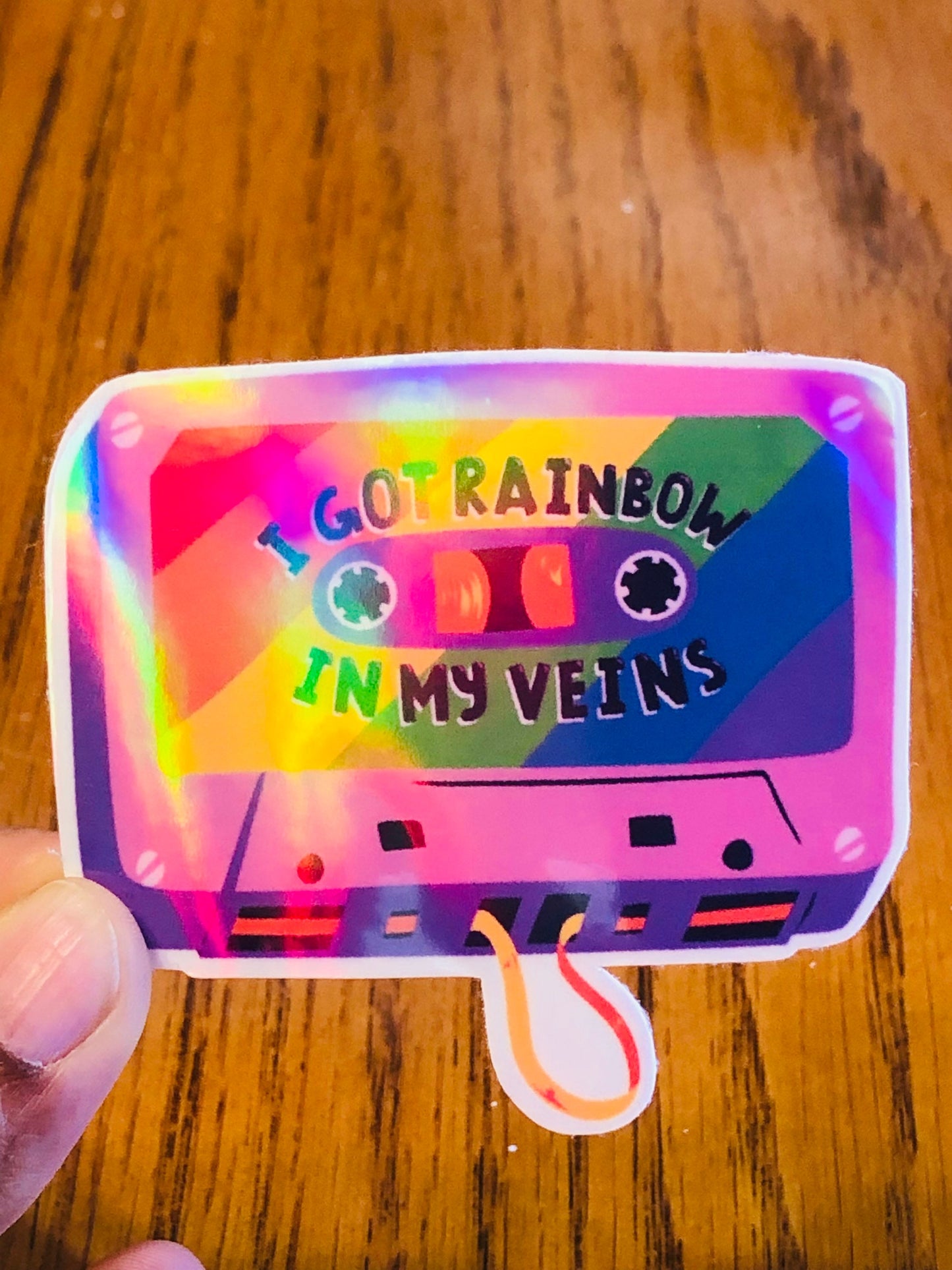 Rainbow Pride Holographic Sticker: LGBTQ+ Diecut Vinyl Decal