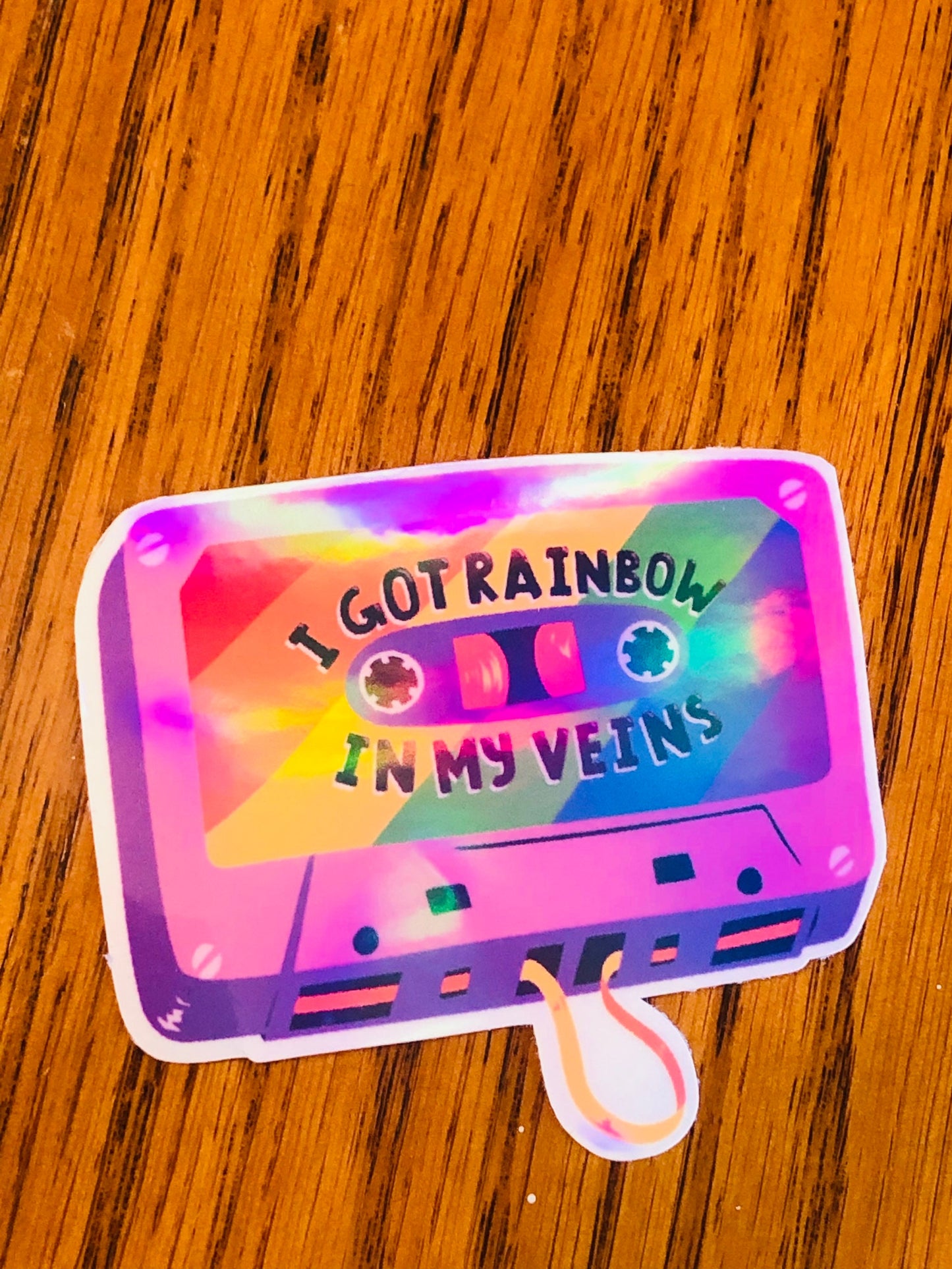 Rainbow Pride Holographic Sticker: LGBTQ+ Diecut Vinyl Decal