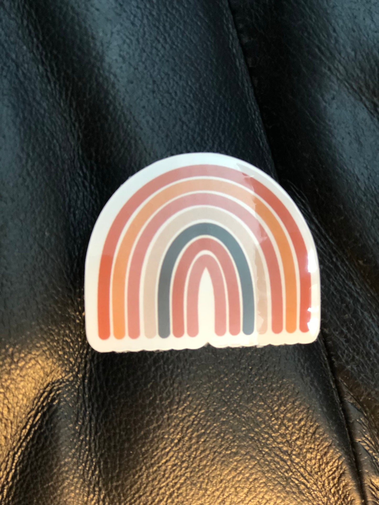 Boho rainbow sticker, diecut sticker, minimalist rainbow sticker, laptop sticker, glossy sticker