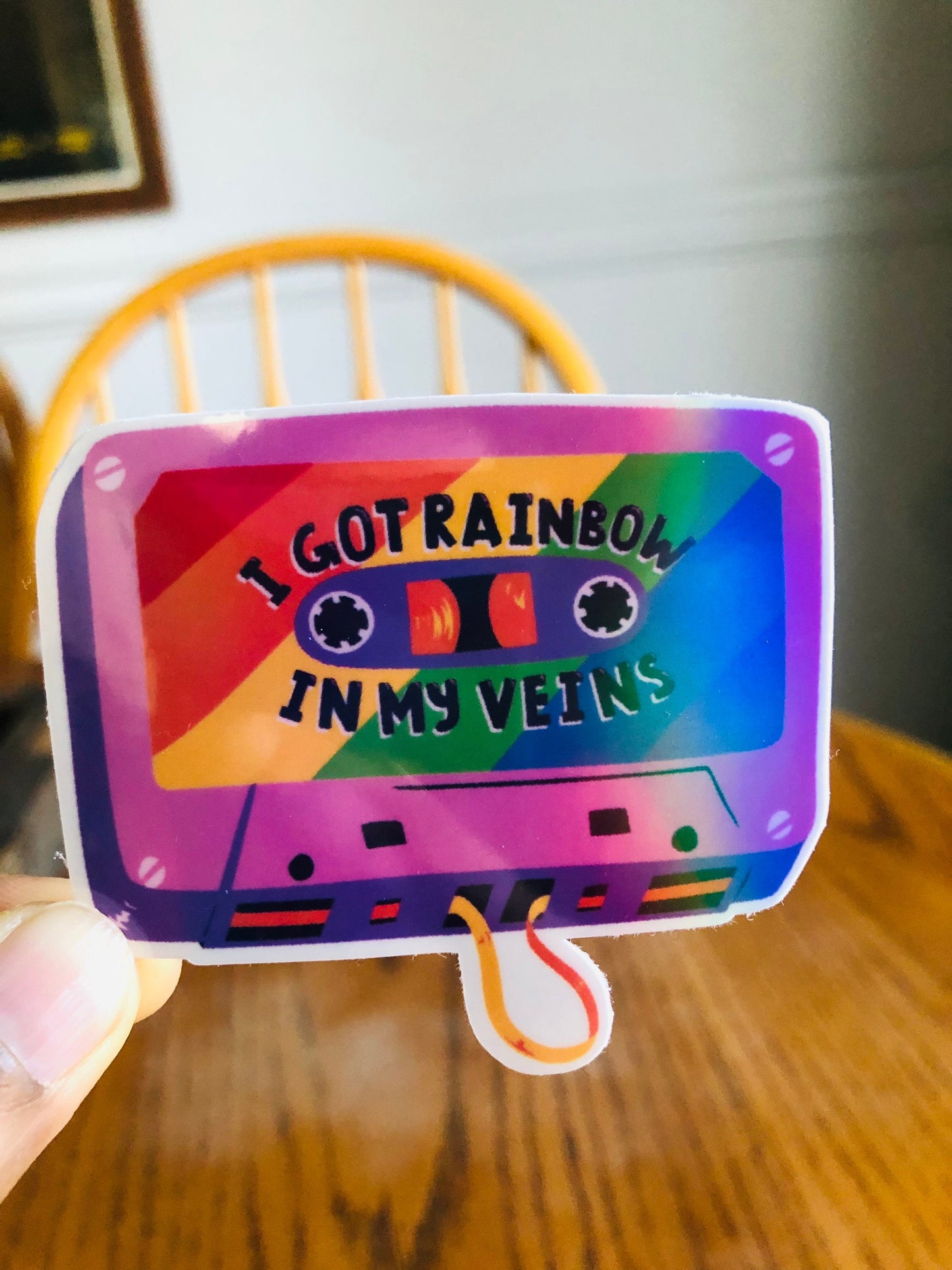 Rainbow Pride Holographic Sticker: LGBTQ+ Diecut Vinyl Decal