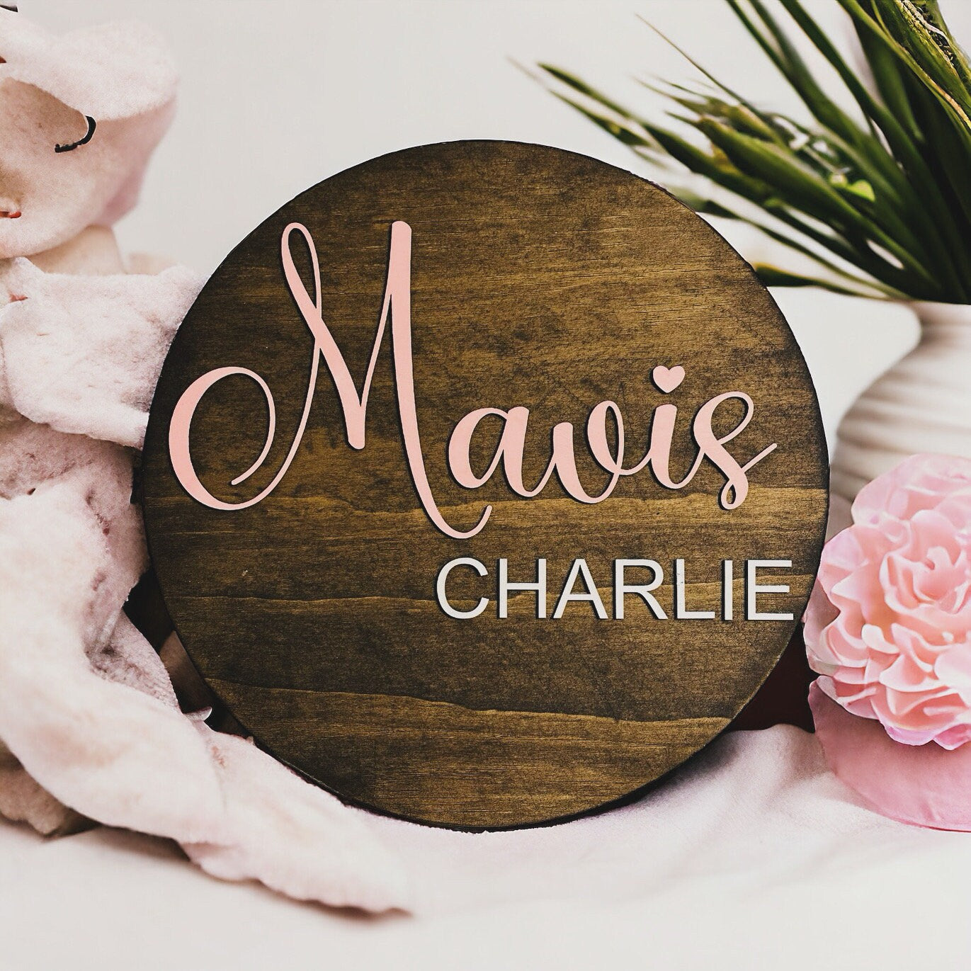 Personalized Wood Name Sign: 3D Nursery Decor