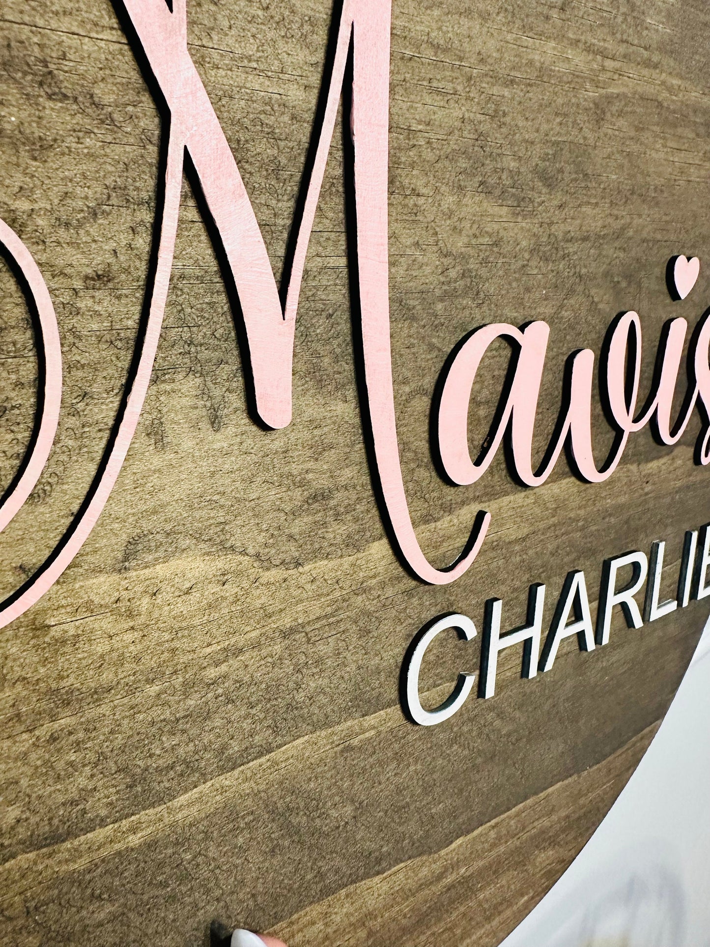 Personalized Wood Name Sign: 3D Nursery Decor