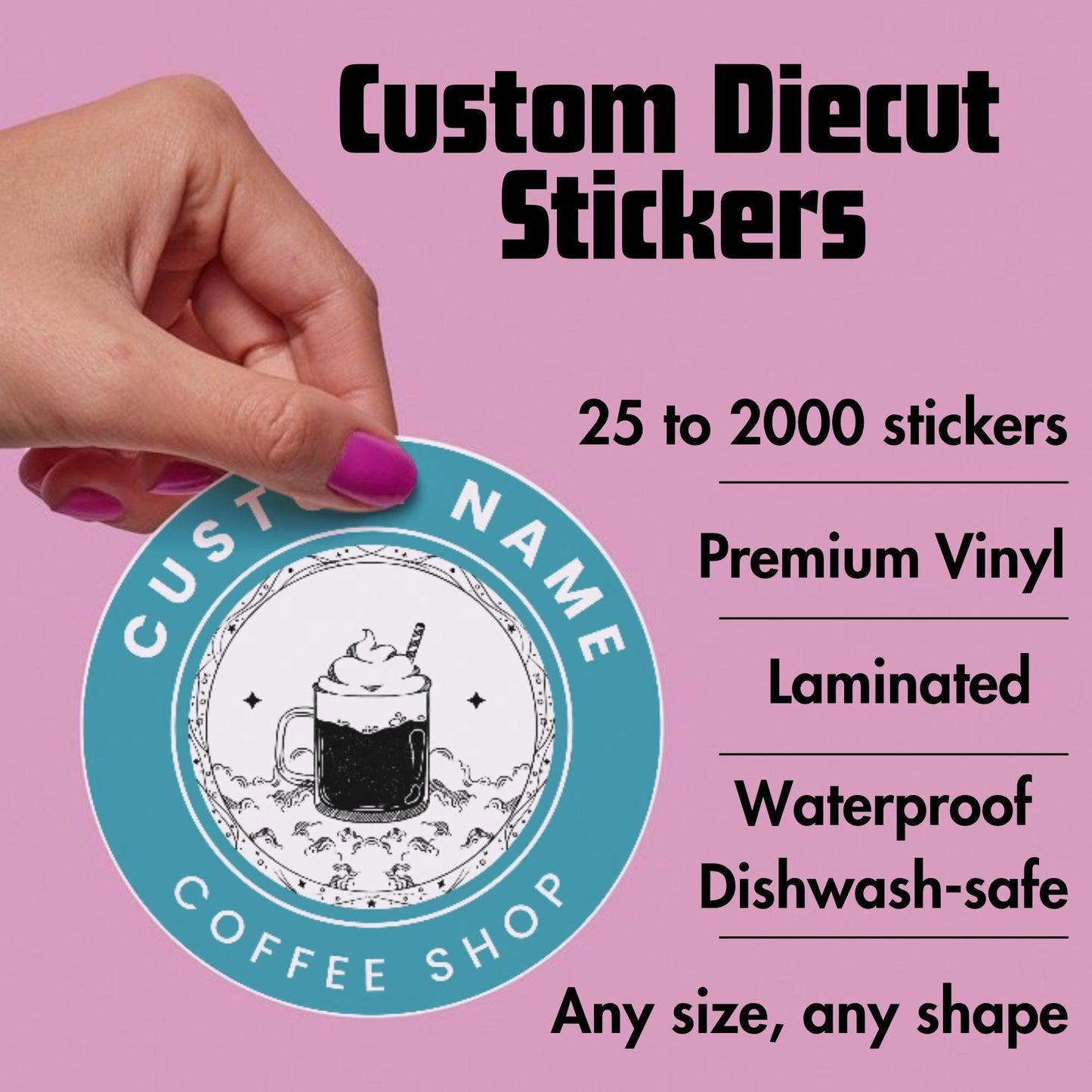 Custom Die Cut Vinyl Stickers: Weatherproof Logo Stickers
