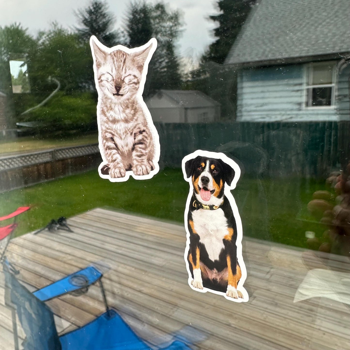Custom Pet Photo Vinyl Sticker: 3" Die Cut, Weather Resistant