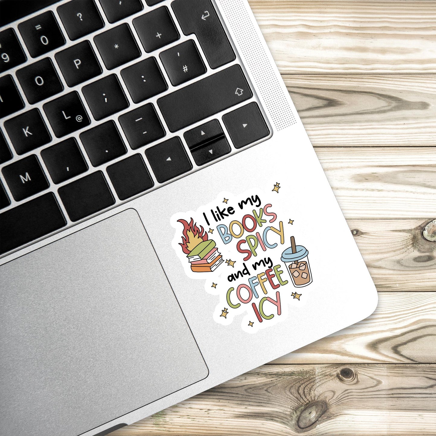 Book Lover Vinyl Sticker: Coffee & Books Laptop Decal