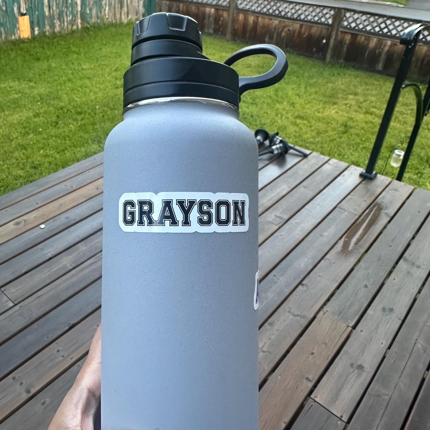 Custom Hockey Name Sticker: Waterproof Vinyl Diecut Decal