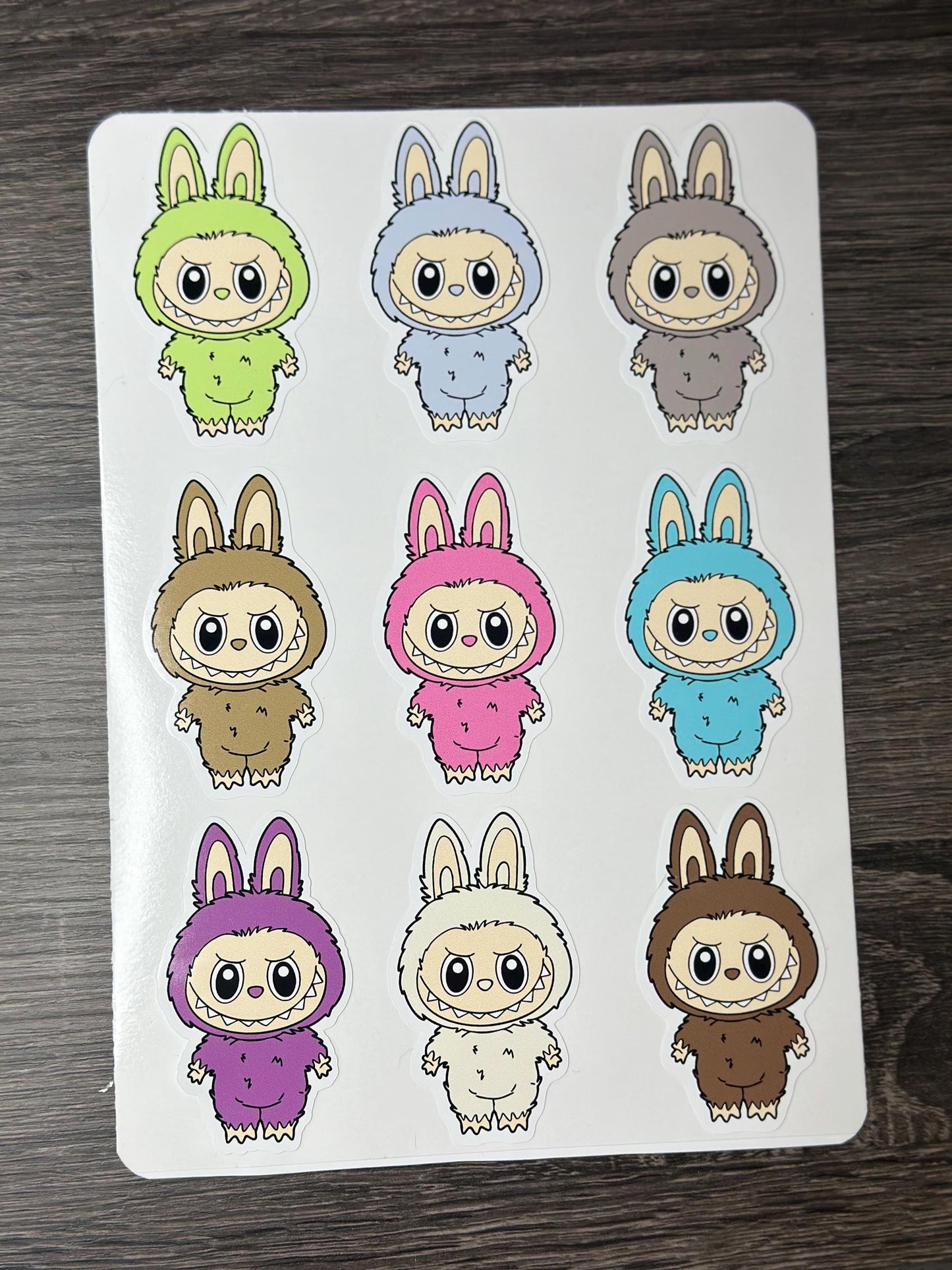 Monsters Macaron Vinyl Sticker Set: Waterproof Laptop Decals