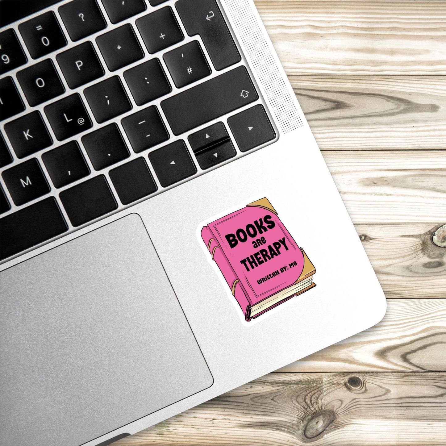 Books Are Therapy Sticker: Book Lover Vinyl Decal