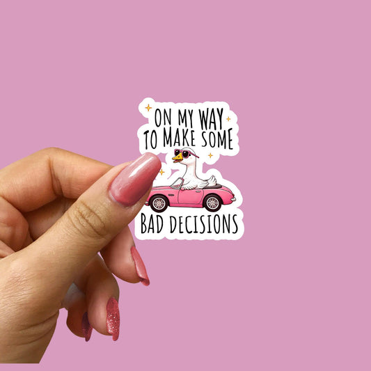 Coquette Goose Vinyl Sticker: Silly Laptop Decal