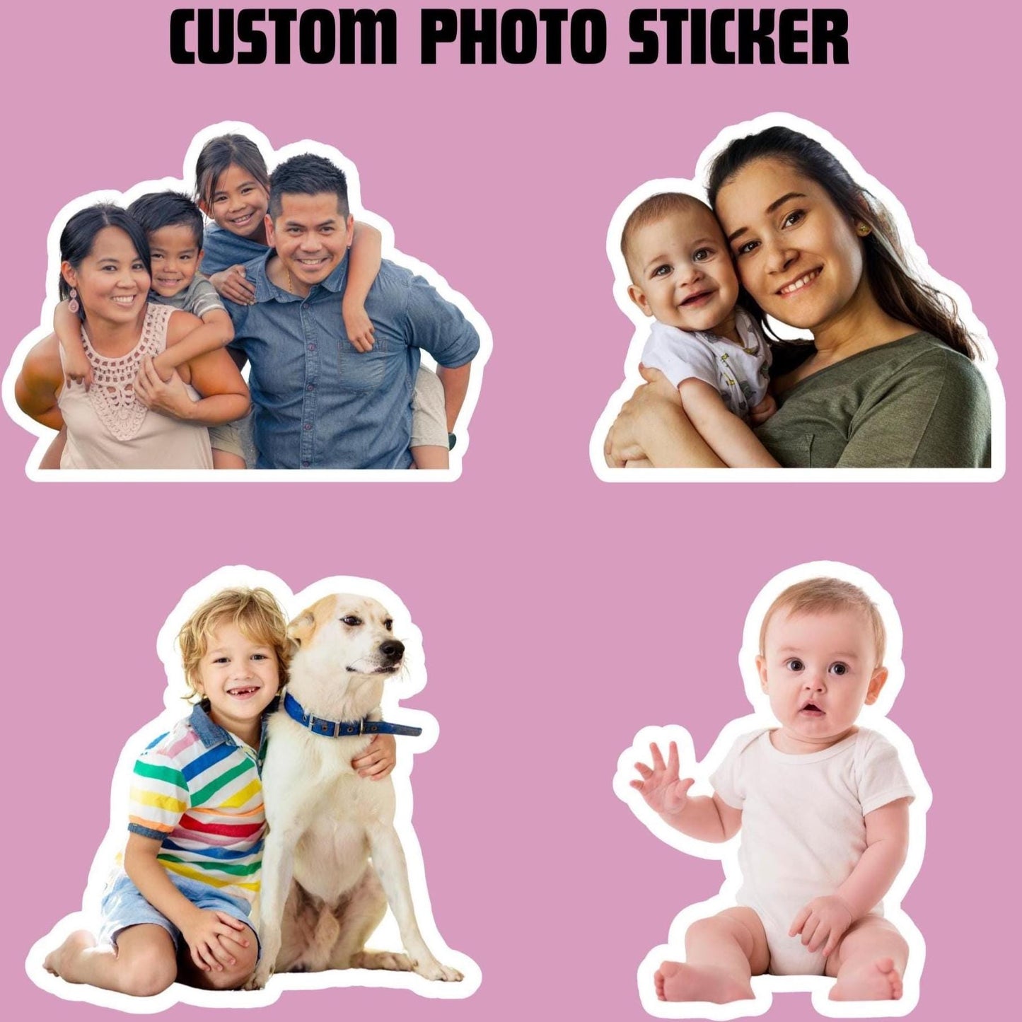 Custom Photo Sticker, Personalized Face Sticker, Die Cut Vinyl Waterproof, Personalized Gift, Portrait Sticker, Water Bottle Sticker Decal