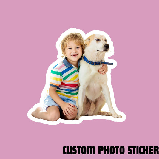 Custom Photo Sticker, Personalized Face Sticker, Die Cut Vinyl Waterproof, Personalized Gift, Portrait Sticker, Water Bottle Sticker Decal