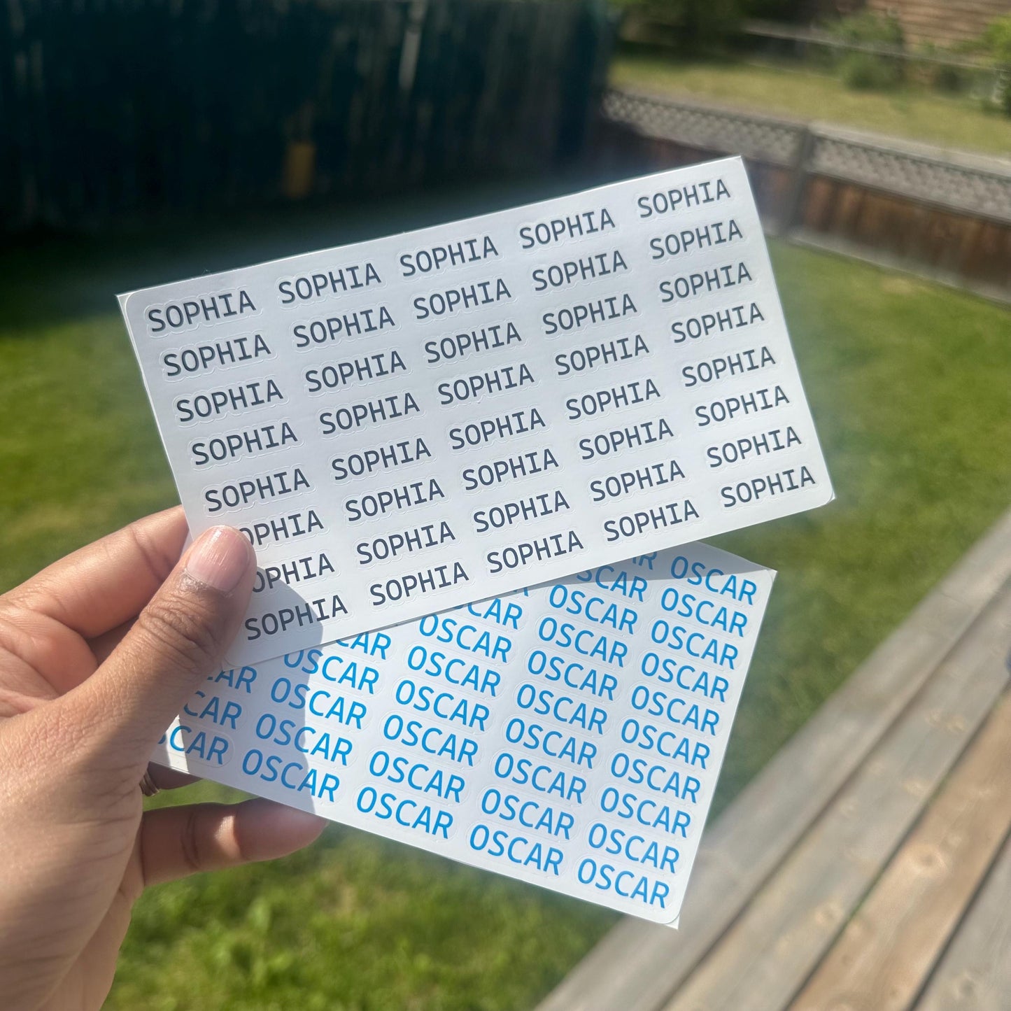 Custom Name Stickers: Waterproof Vinyl Labels for Kids, School Supplies