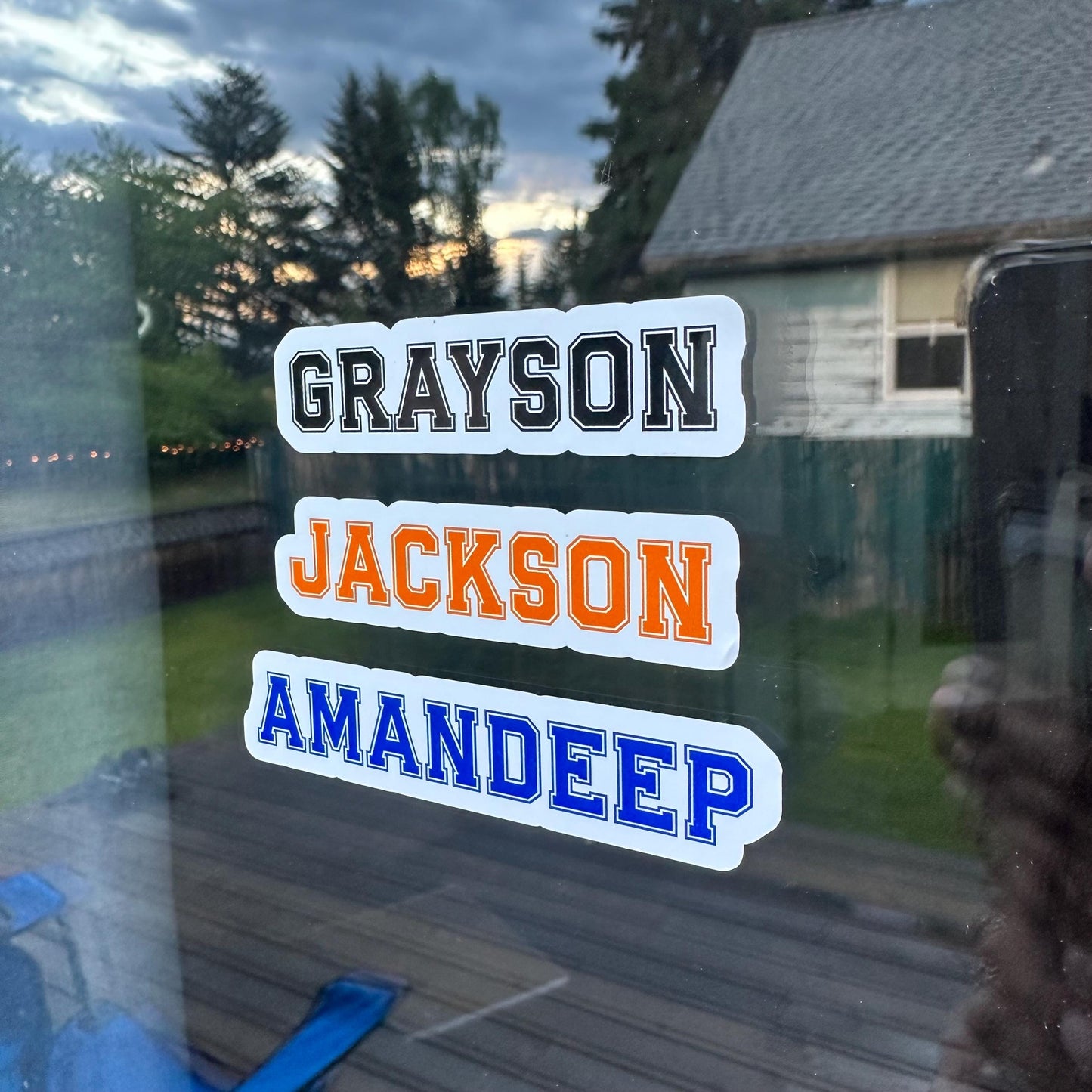 Custom Hockey Name Sticker: Waterproof Vinyl Diecut Decal